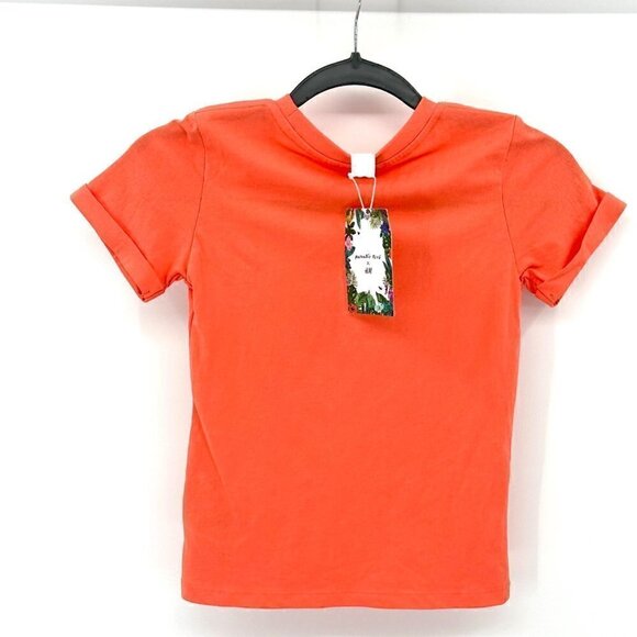 H&M Classic T-shirt in cotton with a printed, Narrow trim  neck  Size 6 - 8 T - Picture 2 of 5